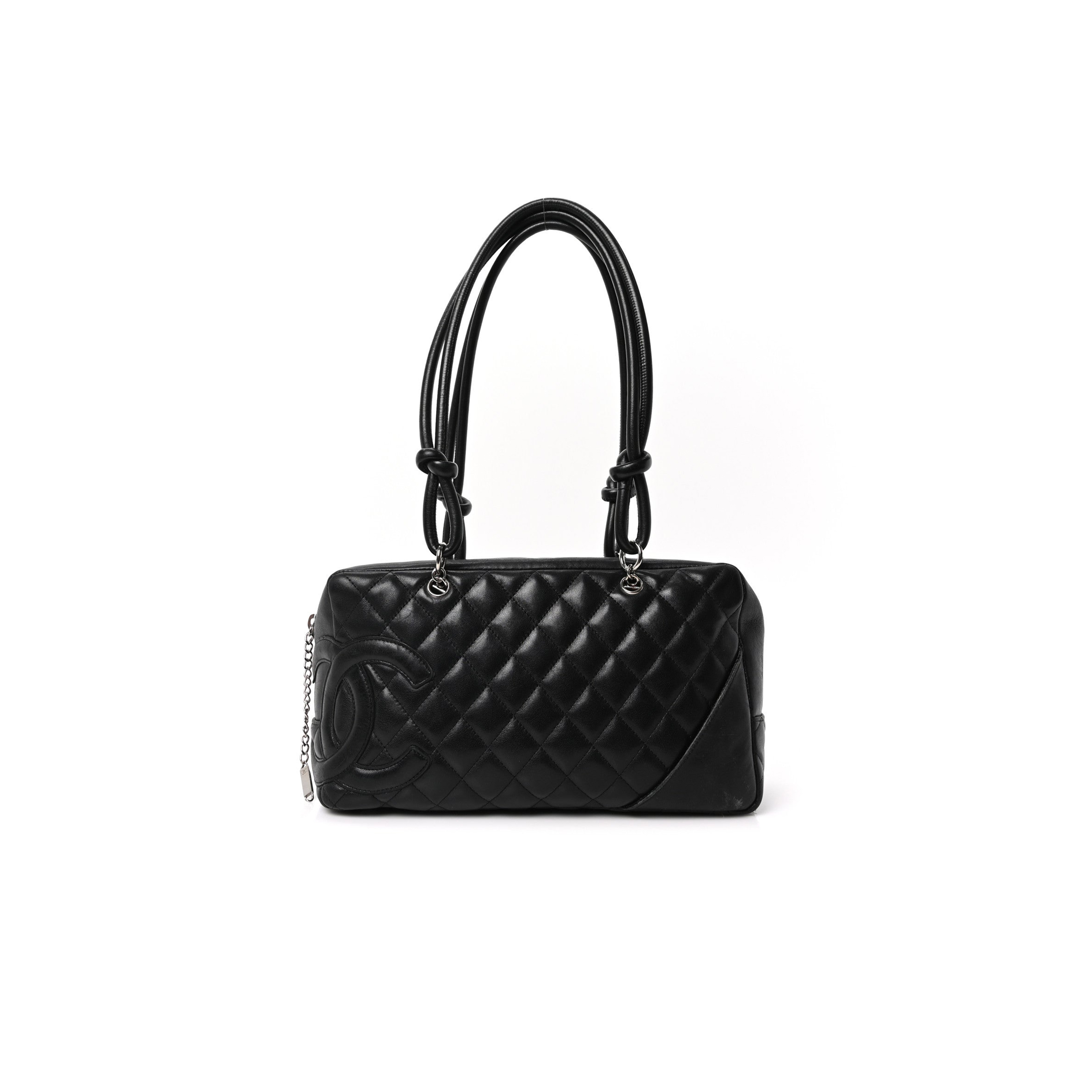 CHANEL MASTER CALFSKIN QUILTED LARGE CAMBON BOWLER BLACK (28*16*10cm)